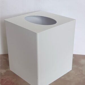 Minimal White Cube Tissue Box Cover - Modern Home Accents